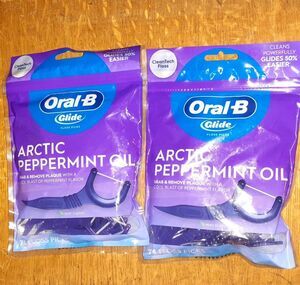 Oral-B Glide Arctic Peppermint Oil Floss Picks Mint Shred Resistant 75 Flossers
